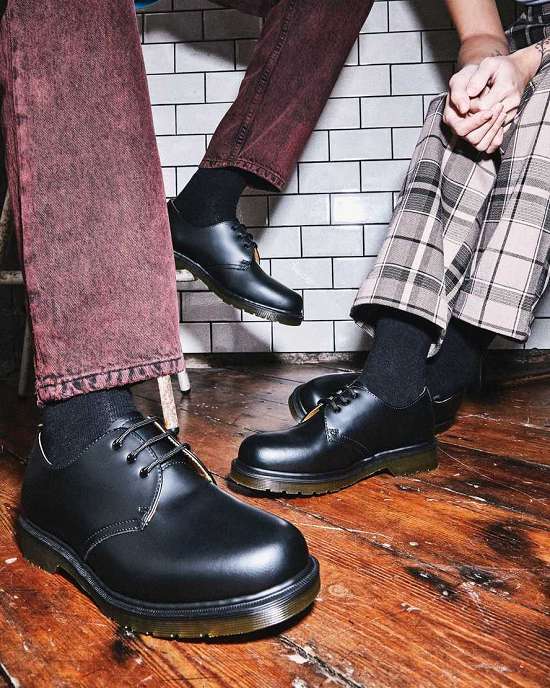 Zapatos Inteligentes Dr. Martens 1461 Plain Welt Smooth Hombre Negros MX-63291